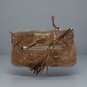 Olivia Harris clutch leather zipper bag‎